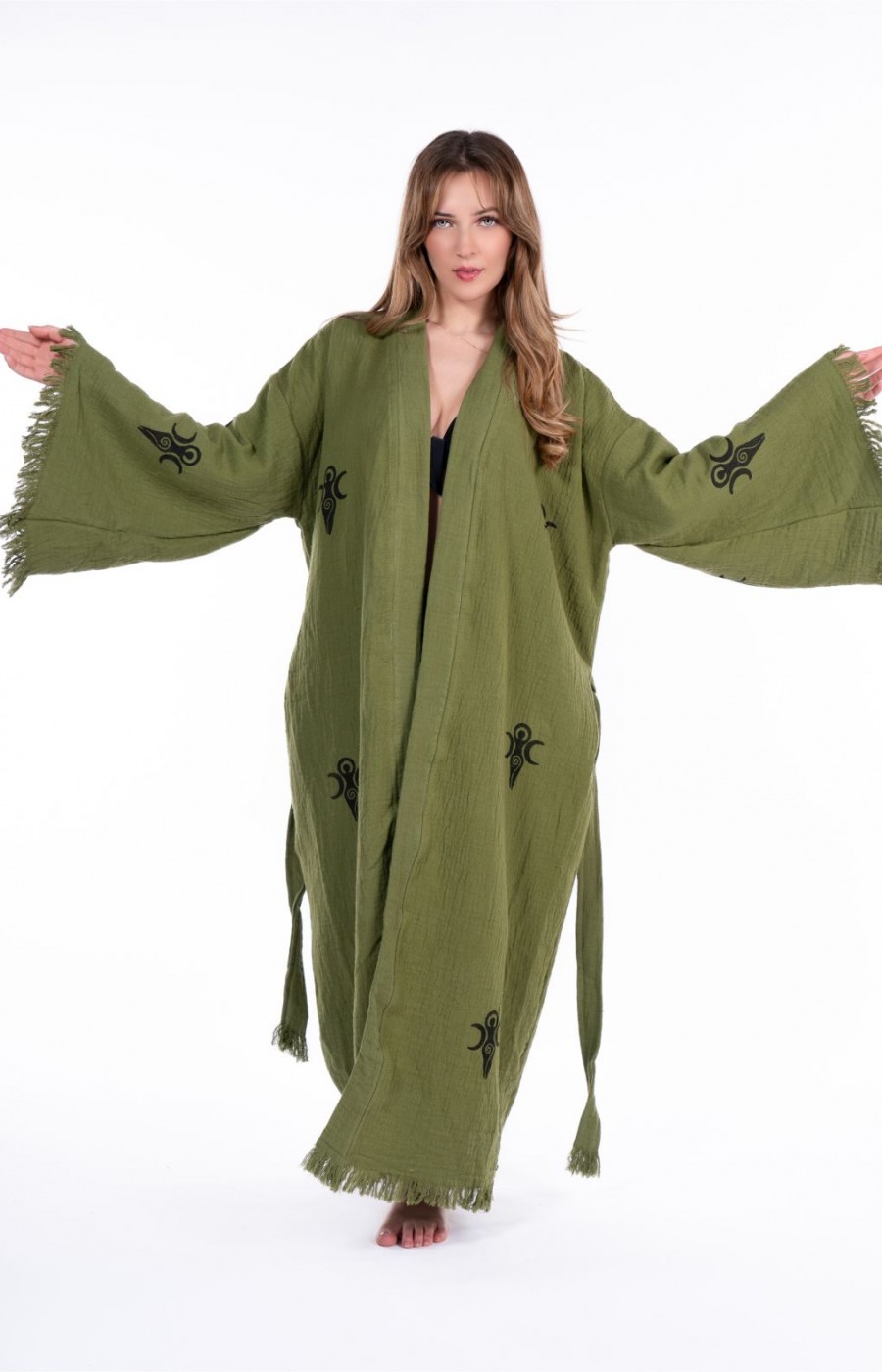 Cottonwood Kybele Bornoz Ağaç Baskı Cottonwood Kybele Bornoz Ağaç Baskı