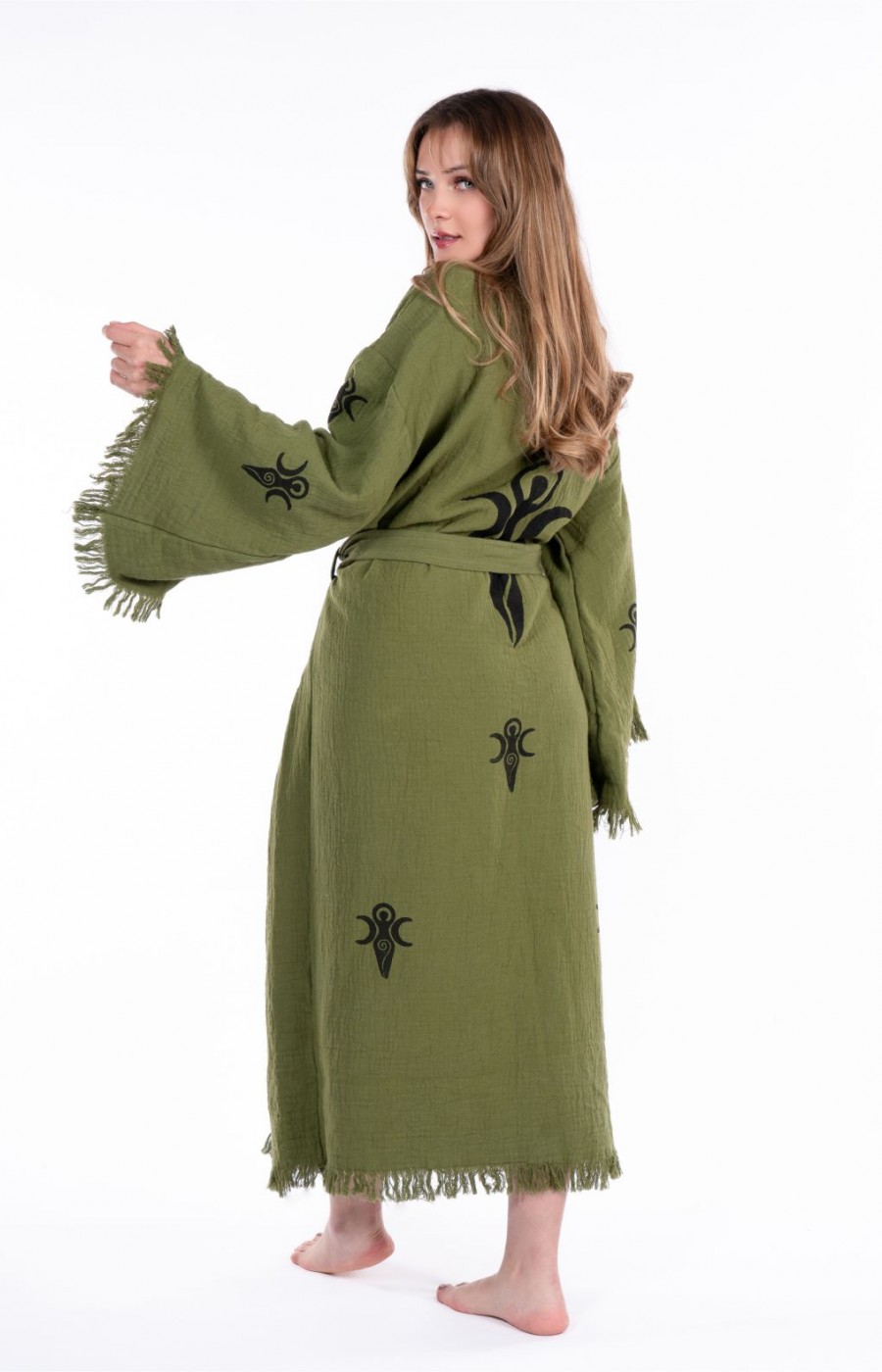 Cottonwood Kybele Bornoz Ağaç Baskı Cottonwood Kybele Bornoz Ağaç Baskı